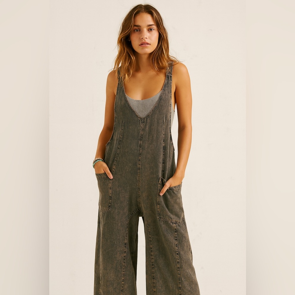 Free People High Roller Jumpsuit in Blue
